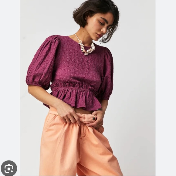 Free People Jasmine Top- Fuchsia ✨ - Picture 2 of 12